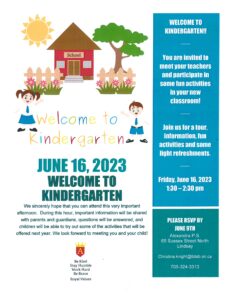 Welcome to Kindergarten June 16, 2023