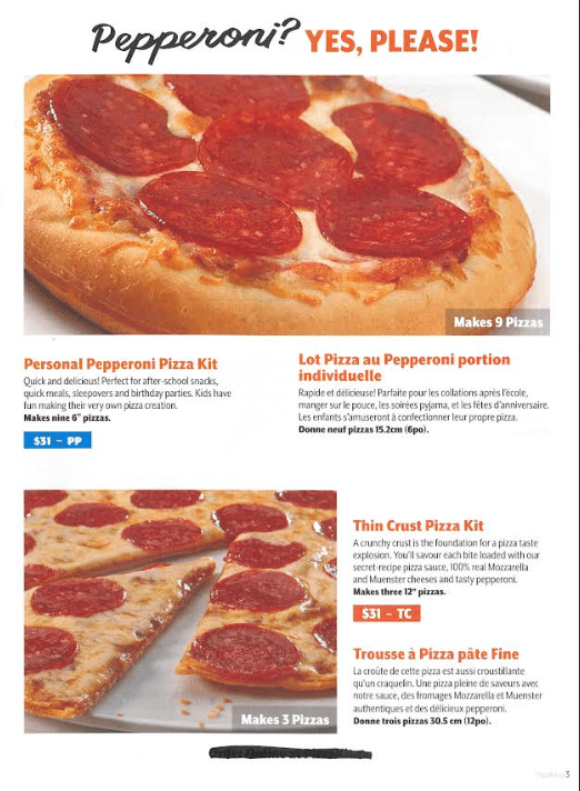 Personal Pepperoni Pizza Kit and Thin crust pizza kit