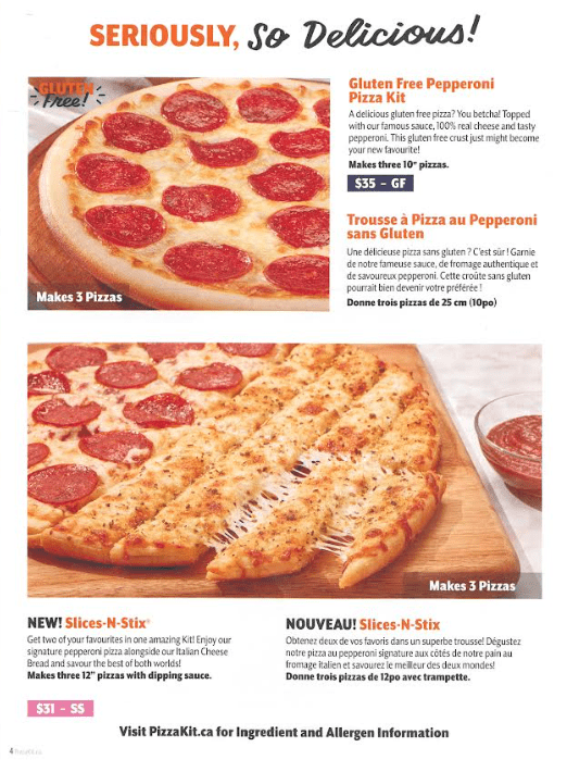 Seriously so delicious, Gluten Free pep kit, Slices and Stix pizza