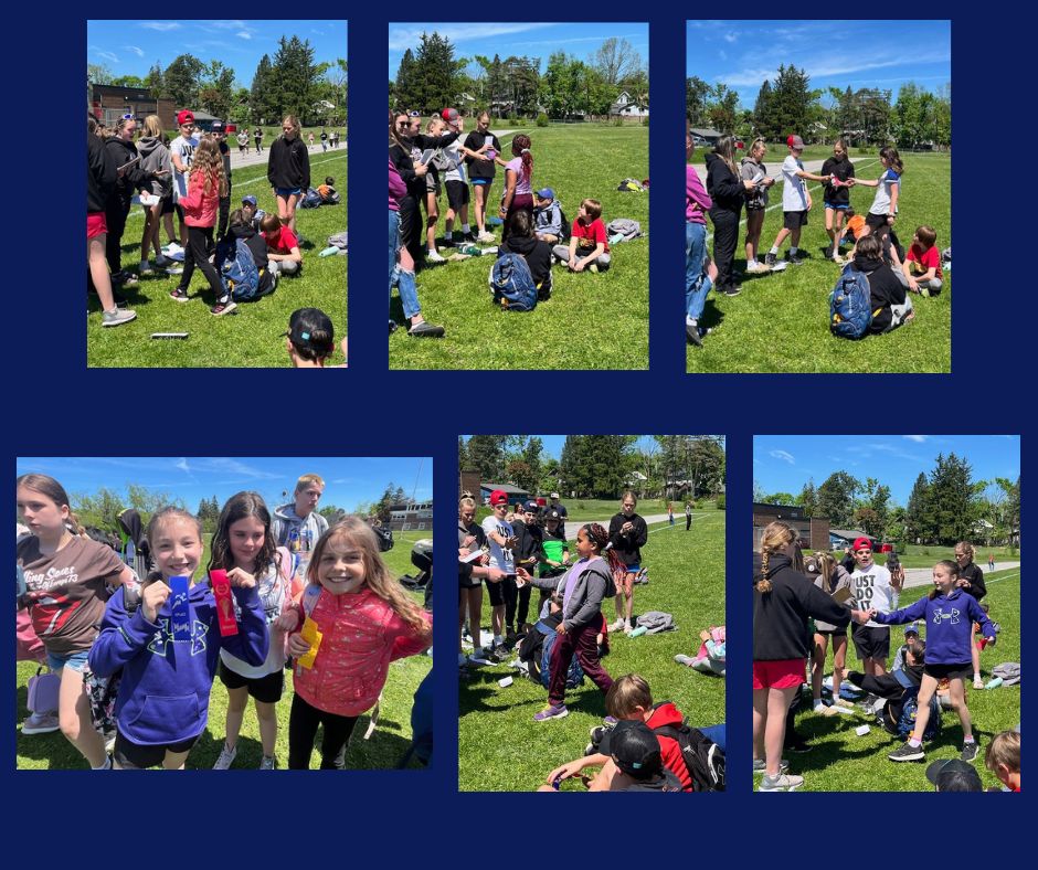 Collage 4 of APS student track day a few awards