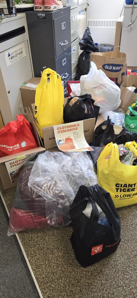 Pile of donation bags