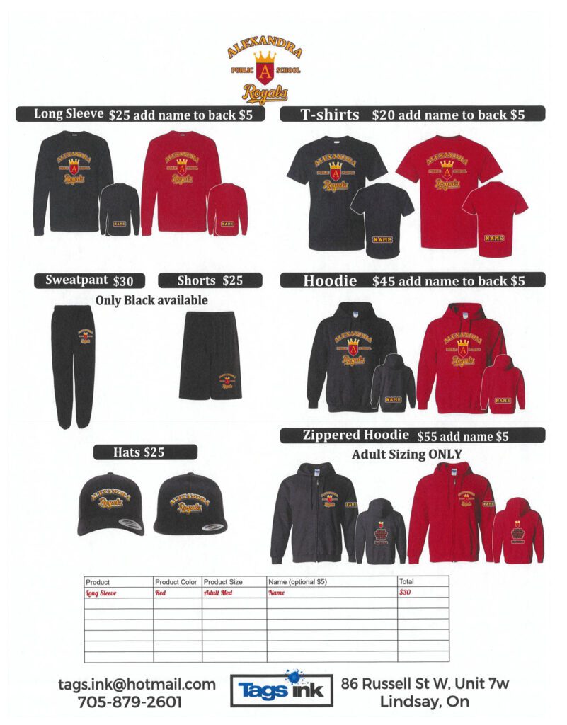 Several school clothing items